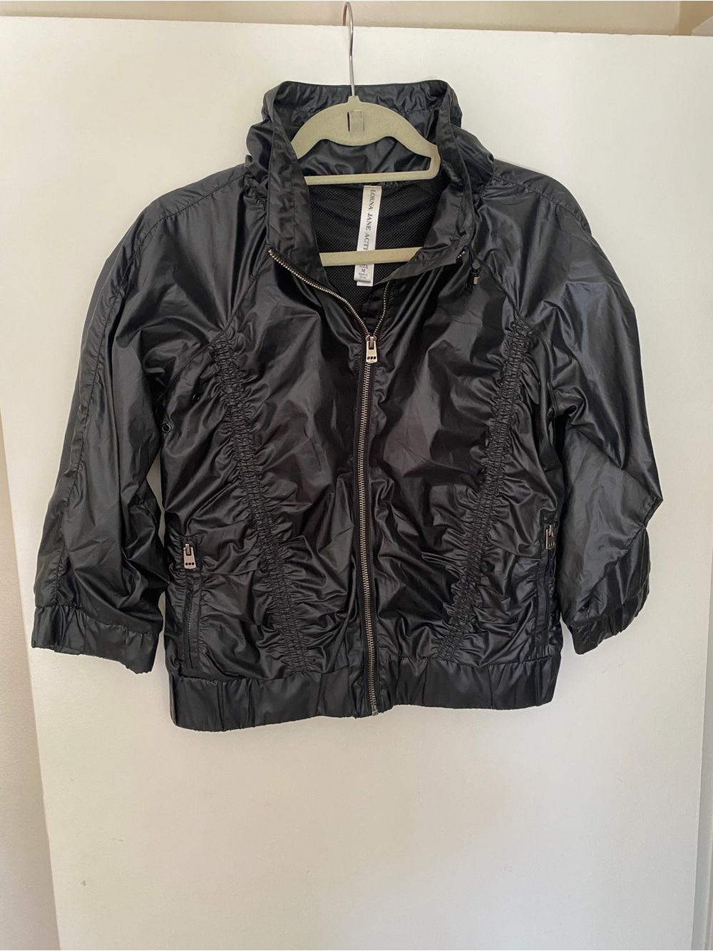 Lorna Jane Black Lightweight Zip-Up Windbreaker Jacket